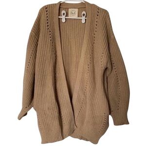 Fantastic Fawn NWOT Tan Cardigan Women’s Size L, Brand New, no tags GORGEOUS!